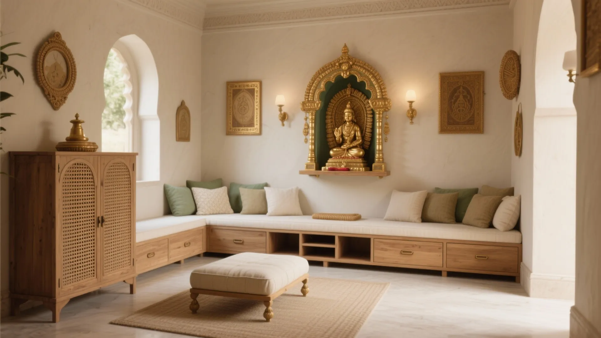 5) Multi-use seating and smart storage