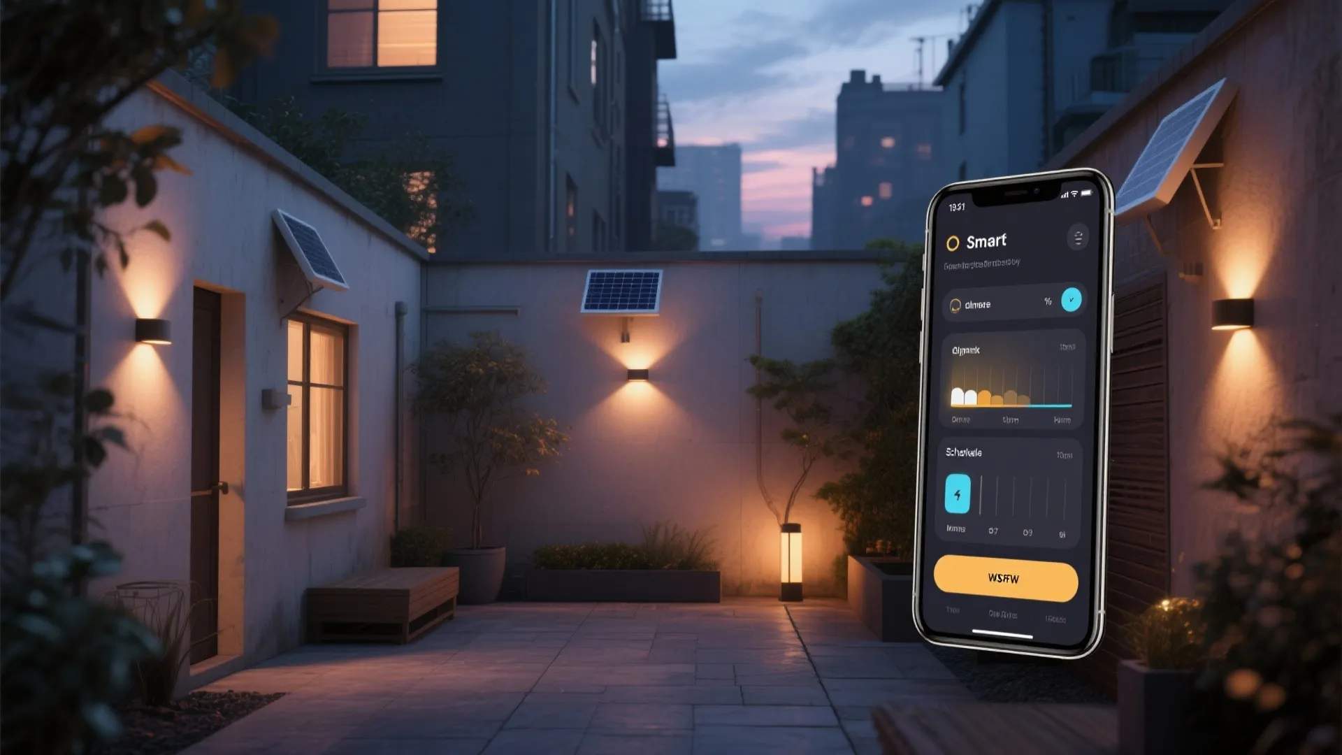 5. Smart Solar Wall Lamps for Remote Control