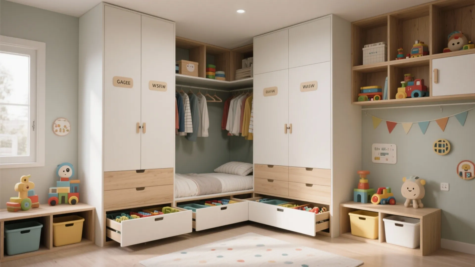 5. Smart storage solutions that hide the chaos