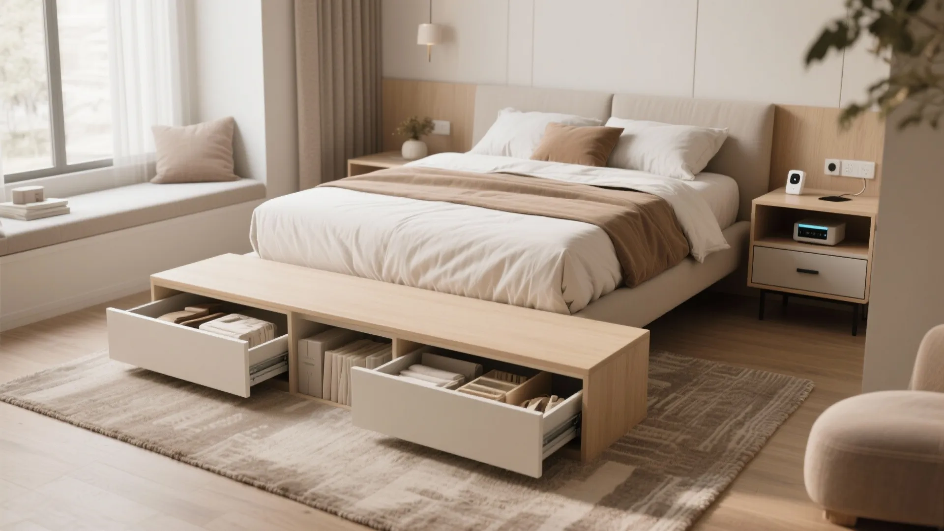 4. Smart furniture that hides clutter