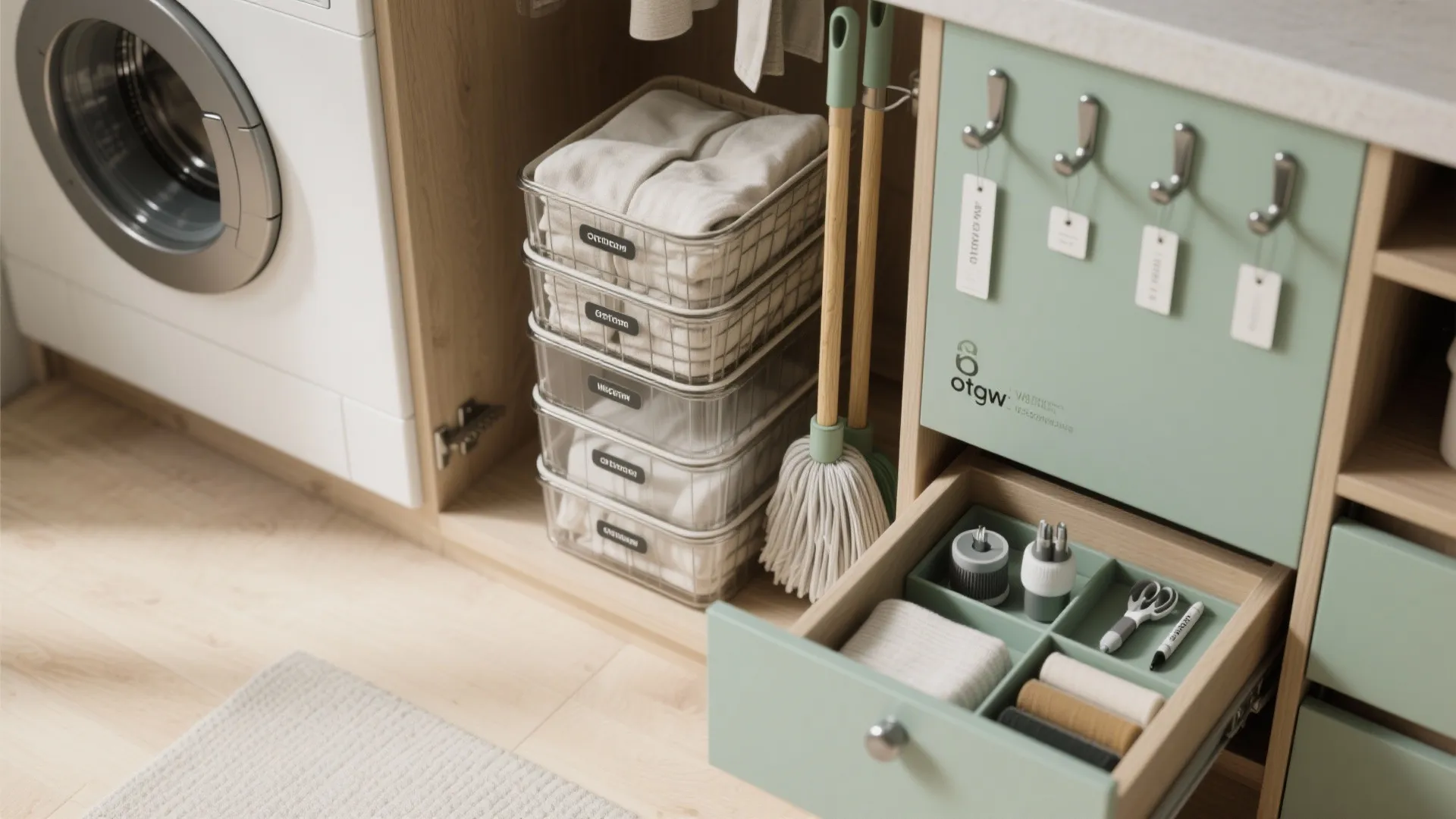4. Smart storage for supplies, tools and linens