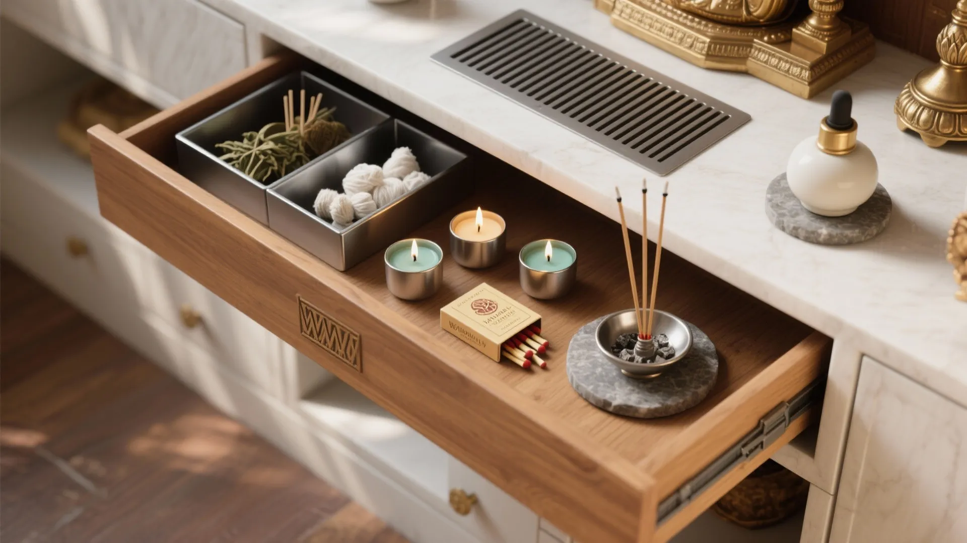 Smart Storage and Fragrance: Drawers, Incense, and Diffusers