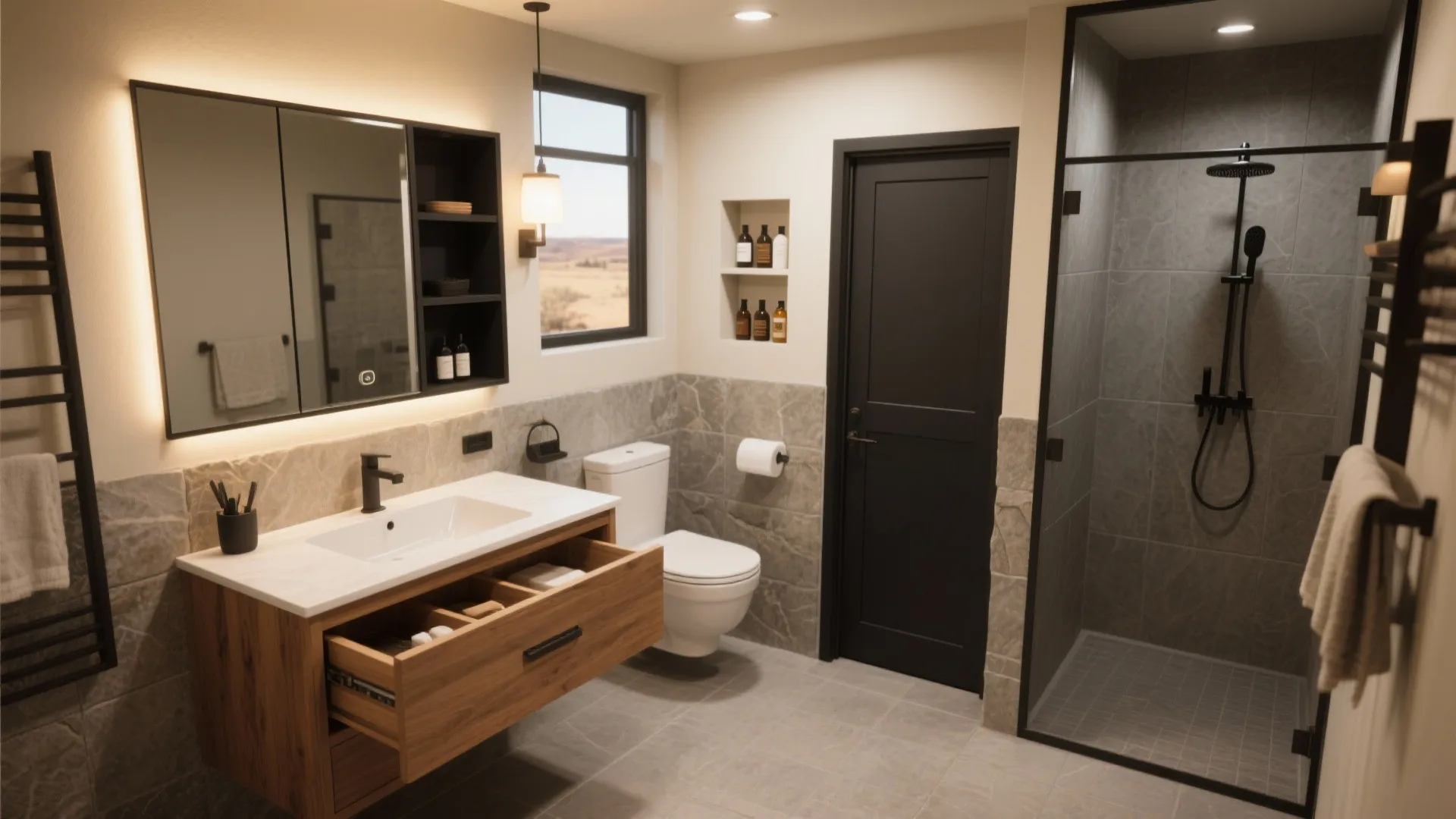 Smart Storage, Tech, and Easy-Clean Details