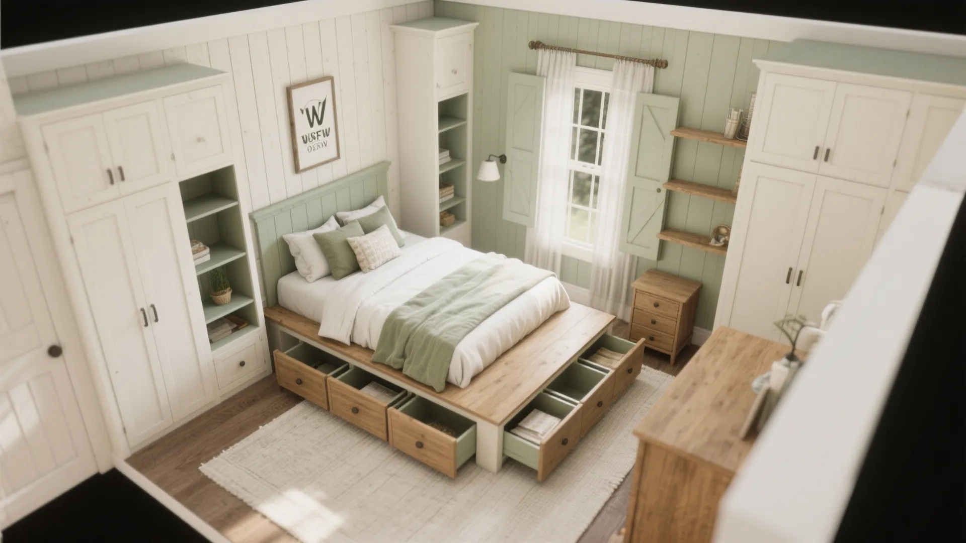 5. Smart storage that still reads rustic