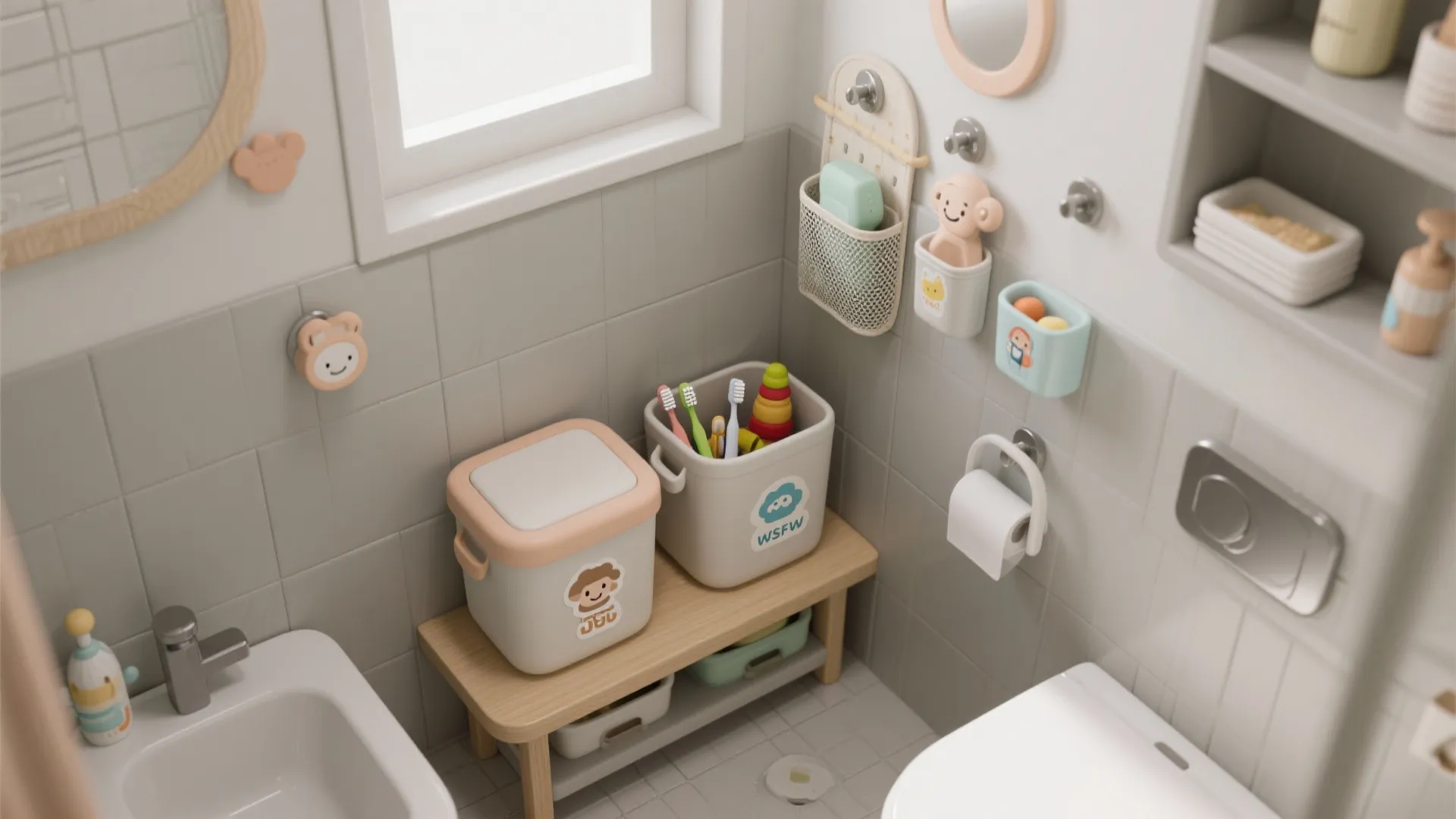 3. Smart Storage with a Playful Touch