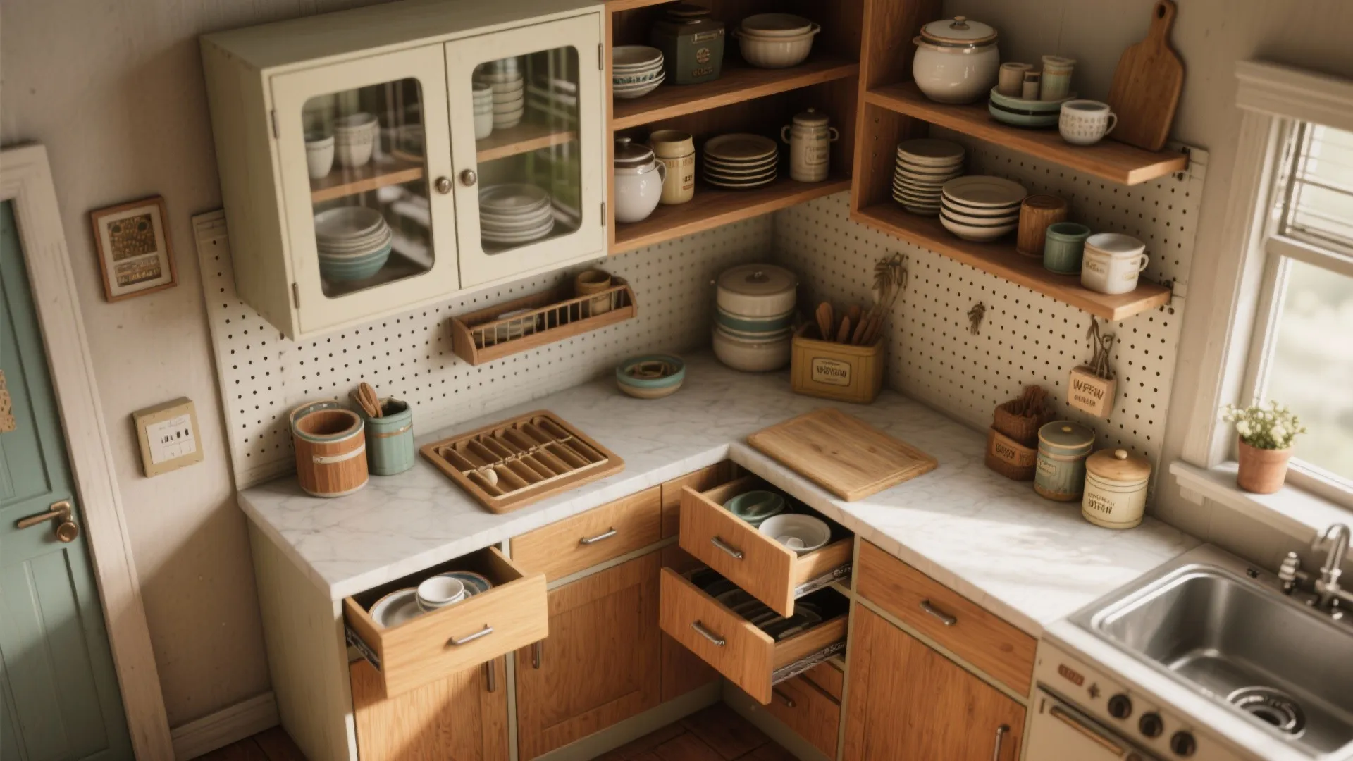 4. Smart vintage storage solutions