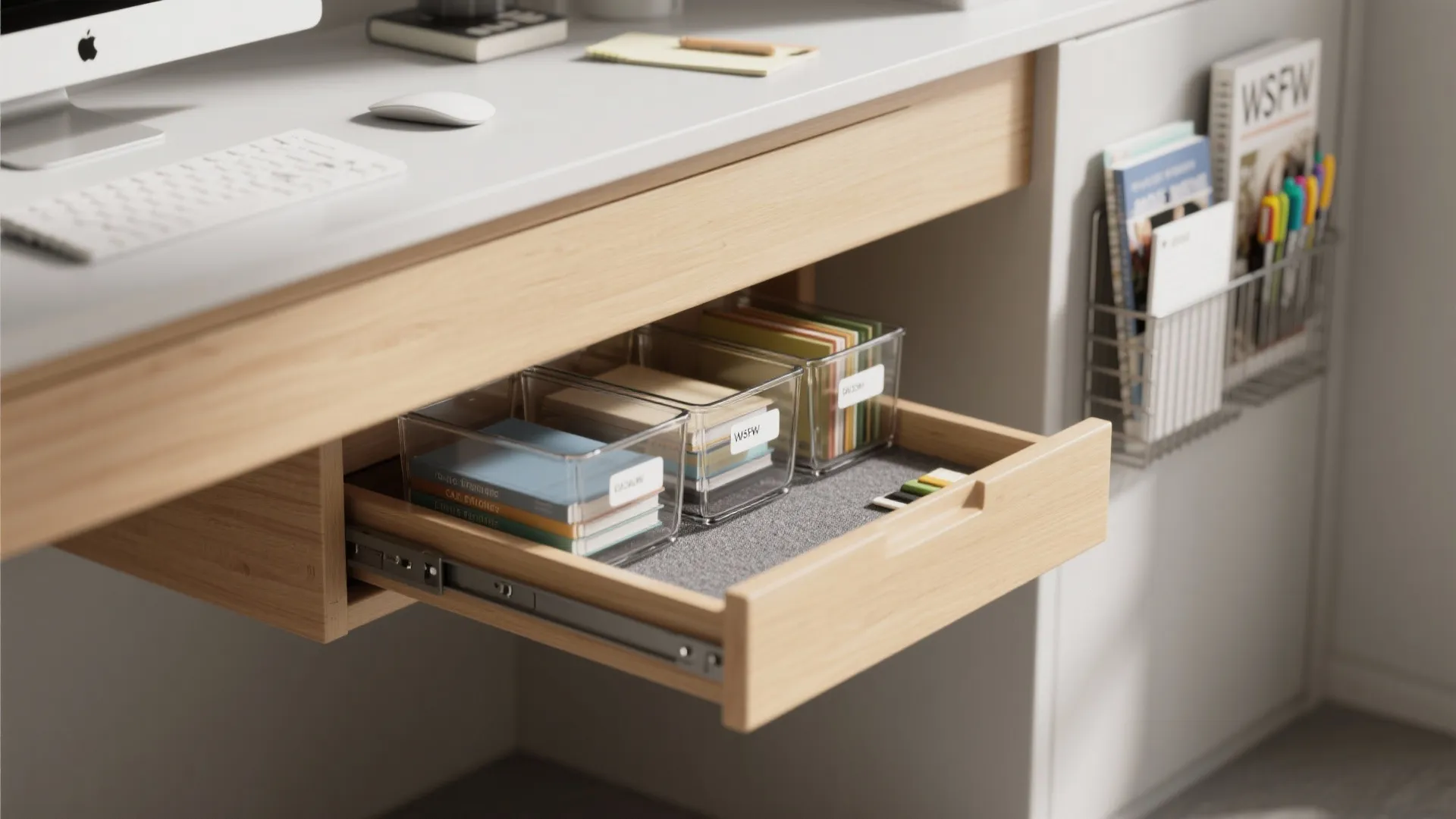 Hidden storage that keeps briefs sorted