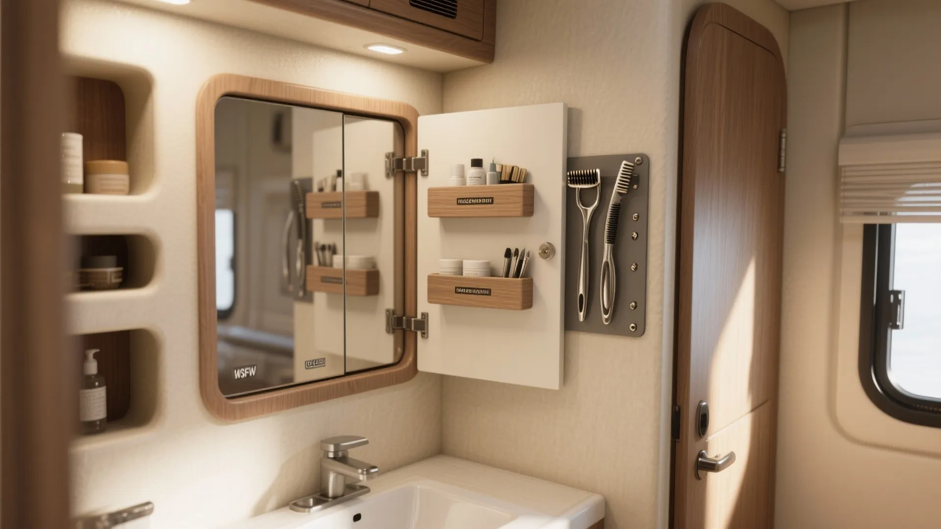 4. Smart storage: recessed and magnetic