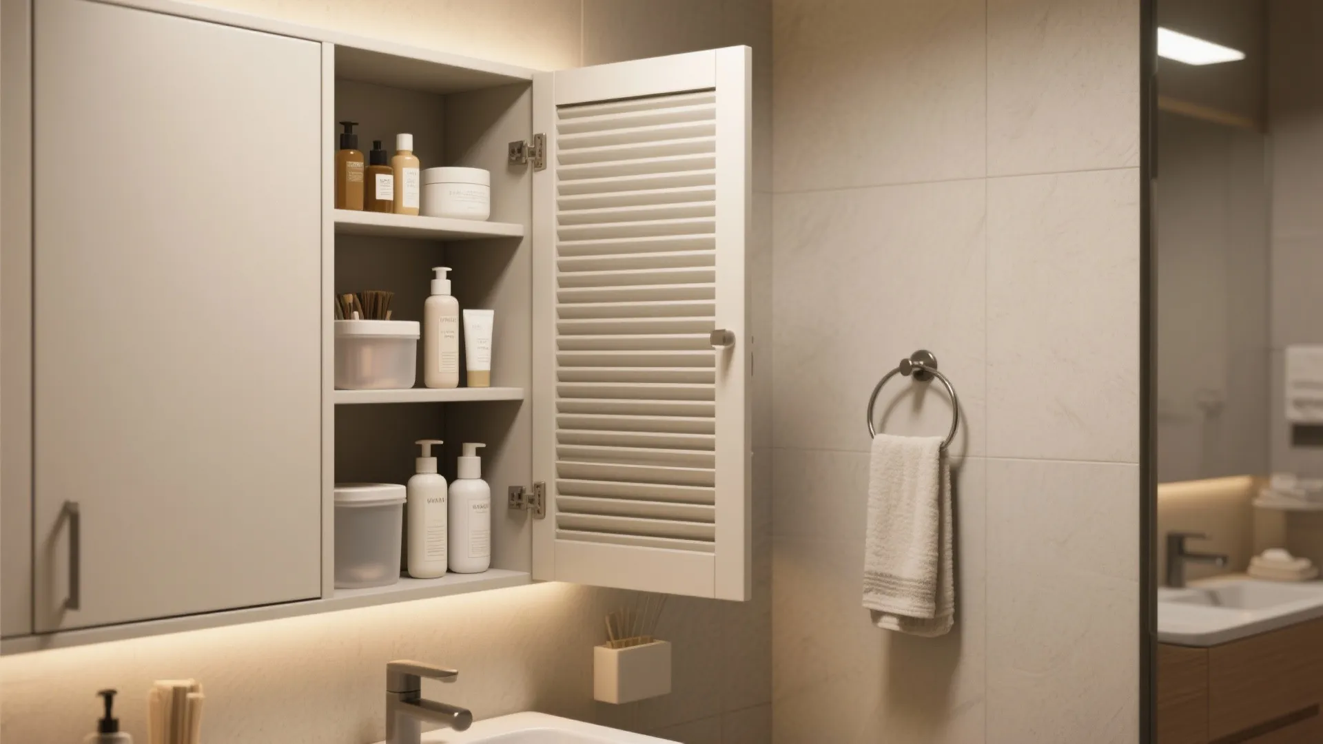 4. Smart storage and ventilation for toiletries