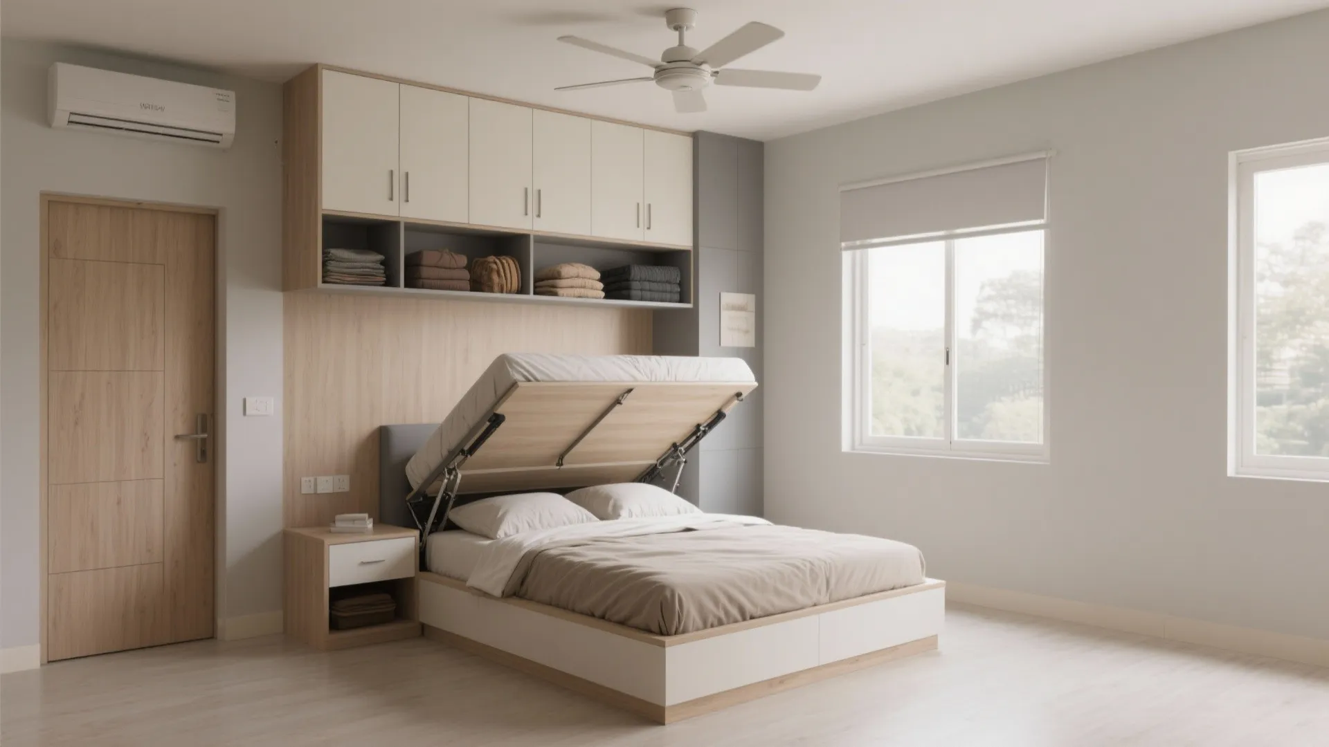 Smart storage beds and wall systems