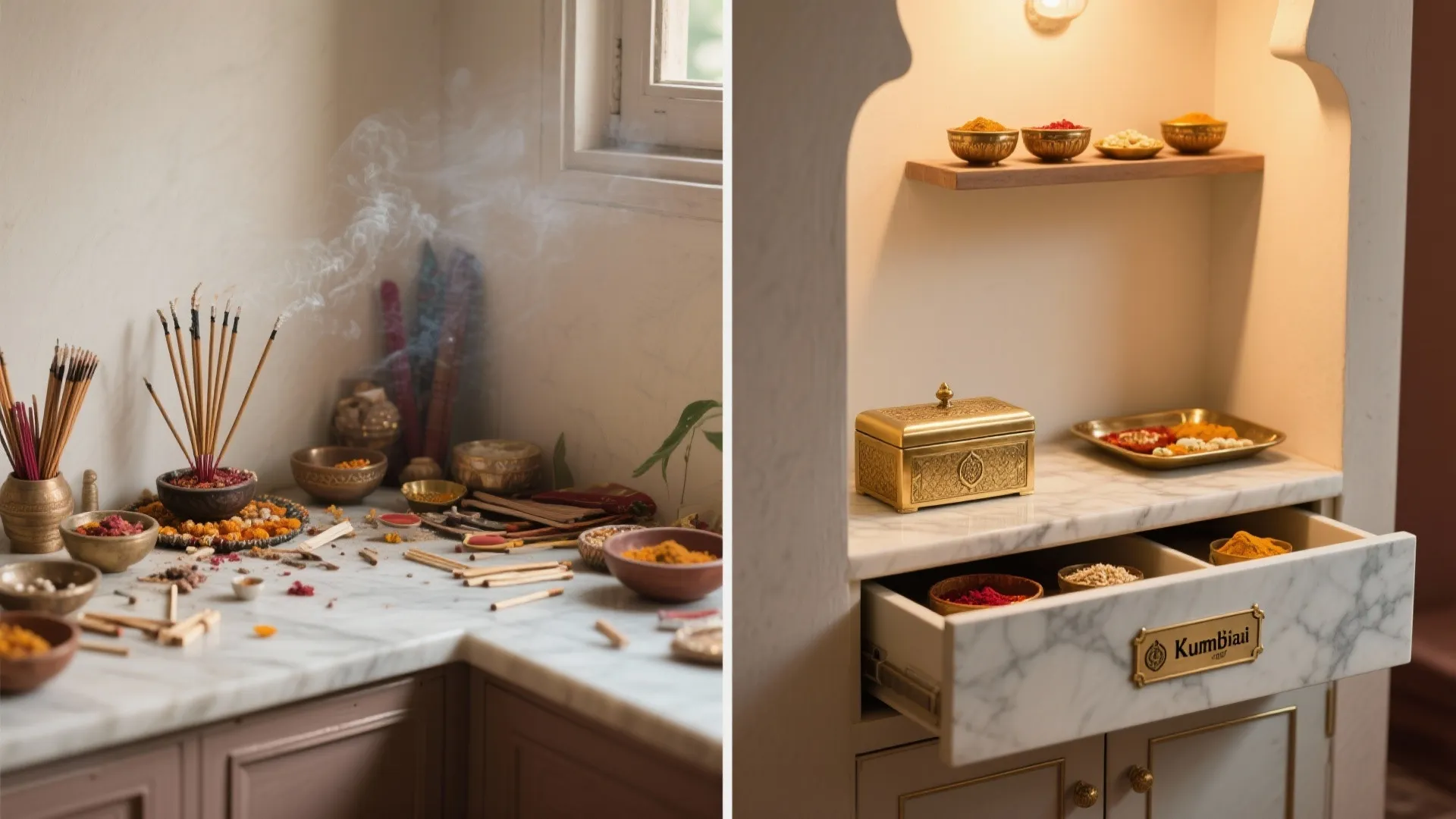 Smart storage and post-pooja reset