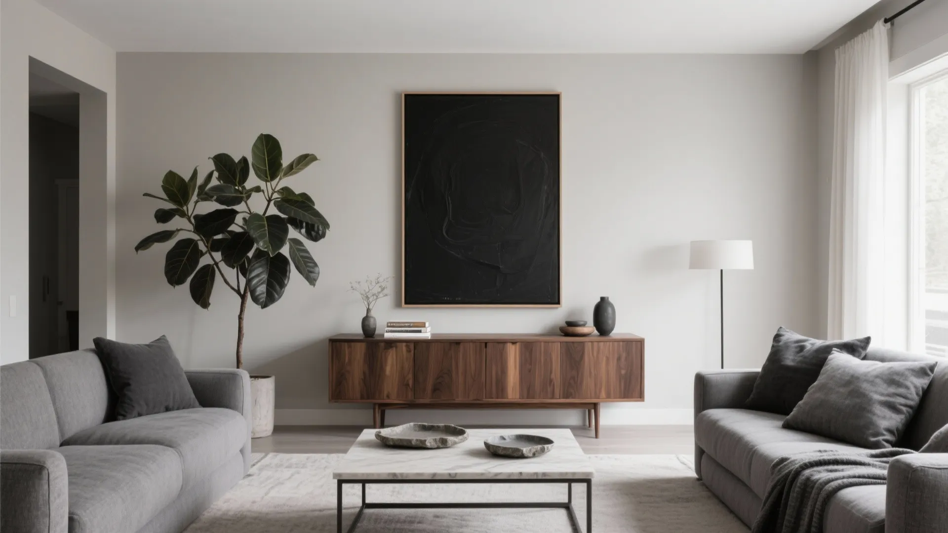 Smart Styling: Art, Wood Tones, and Greenery for Warmth