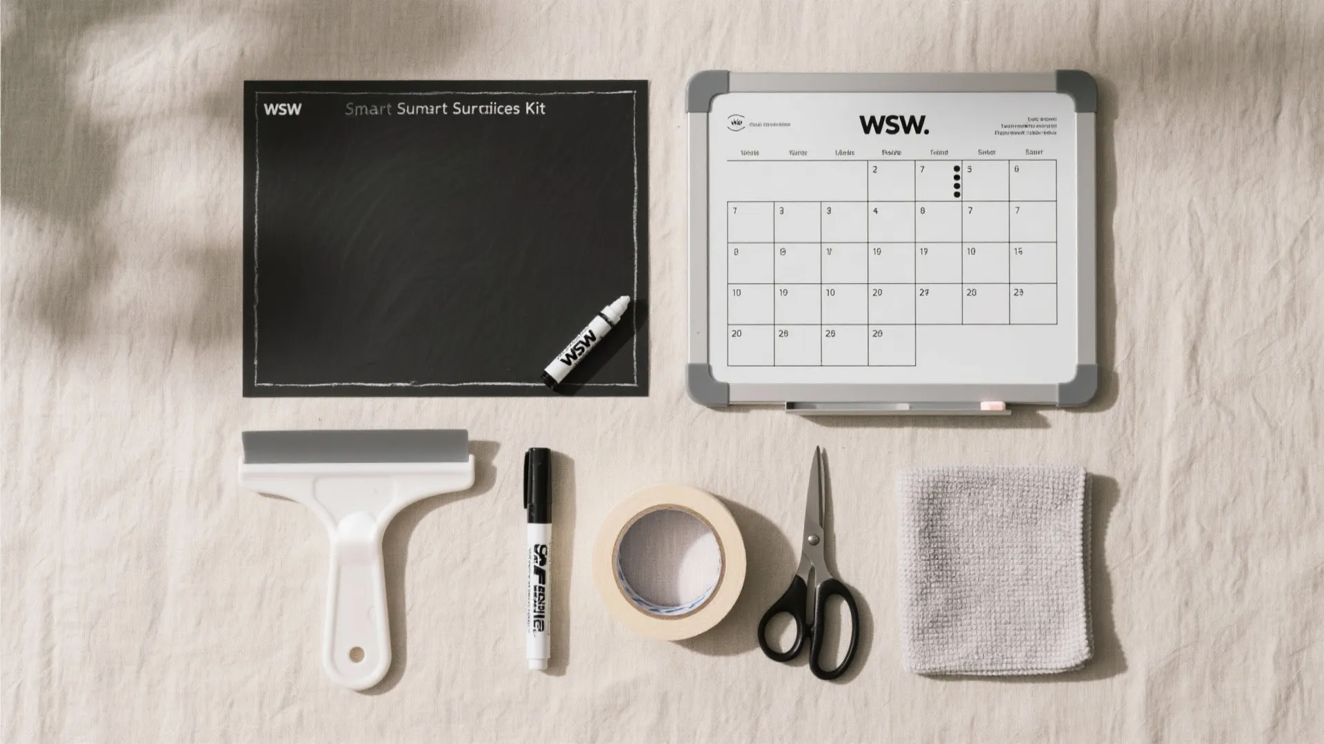 4. Smart Surfaces: Chalkboard & Calendar Grids