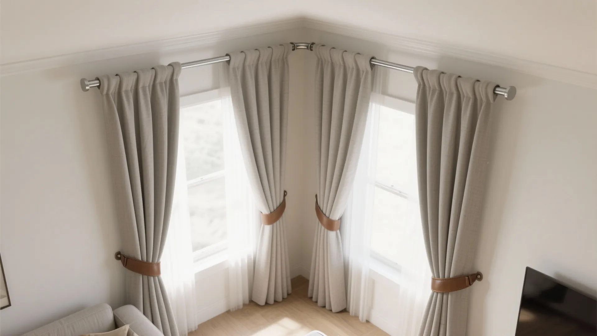 Smart function for small spaces: cords, tie-backs, and corner tricks