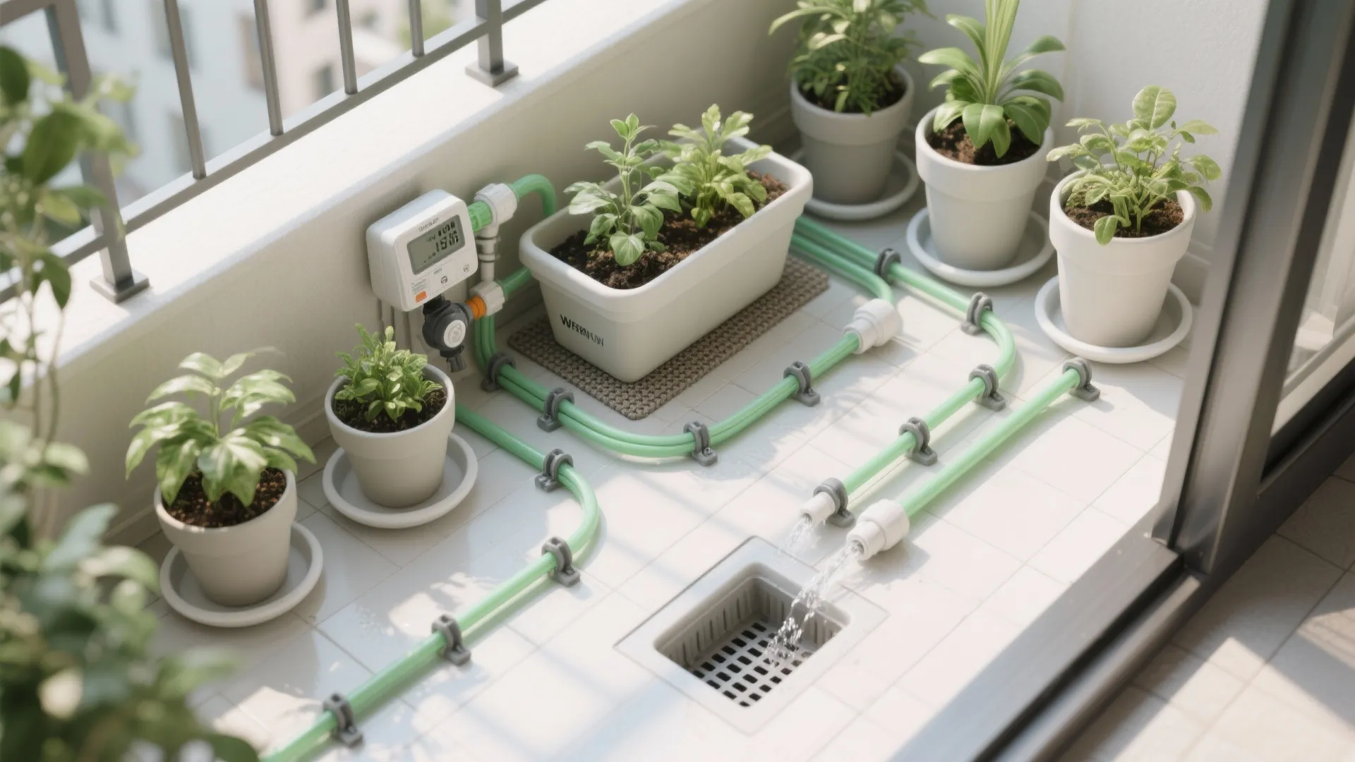 Light, Water, Drainage: The Smart Balcony Setup