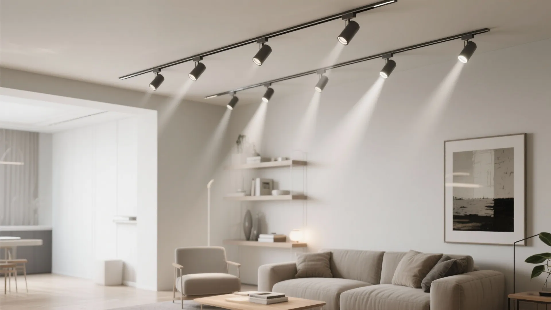 3. Smart Track Lighting for Flexibility