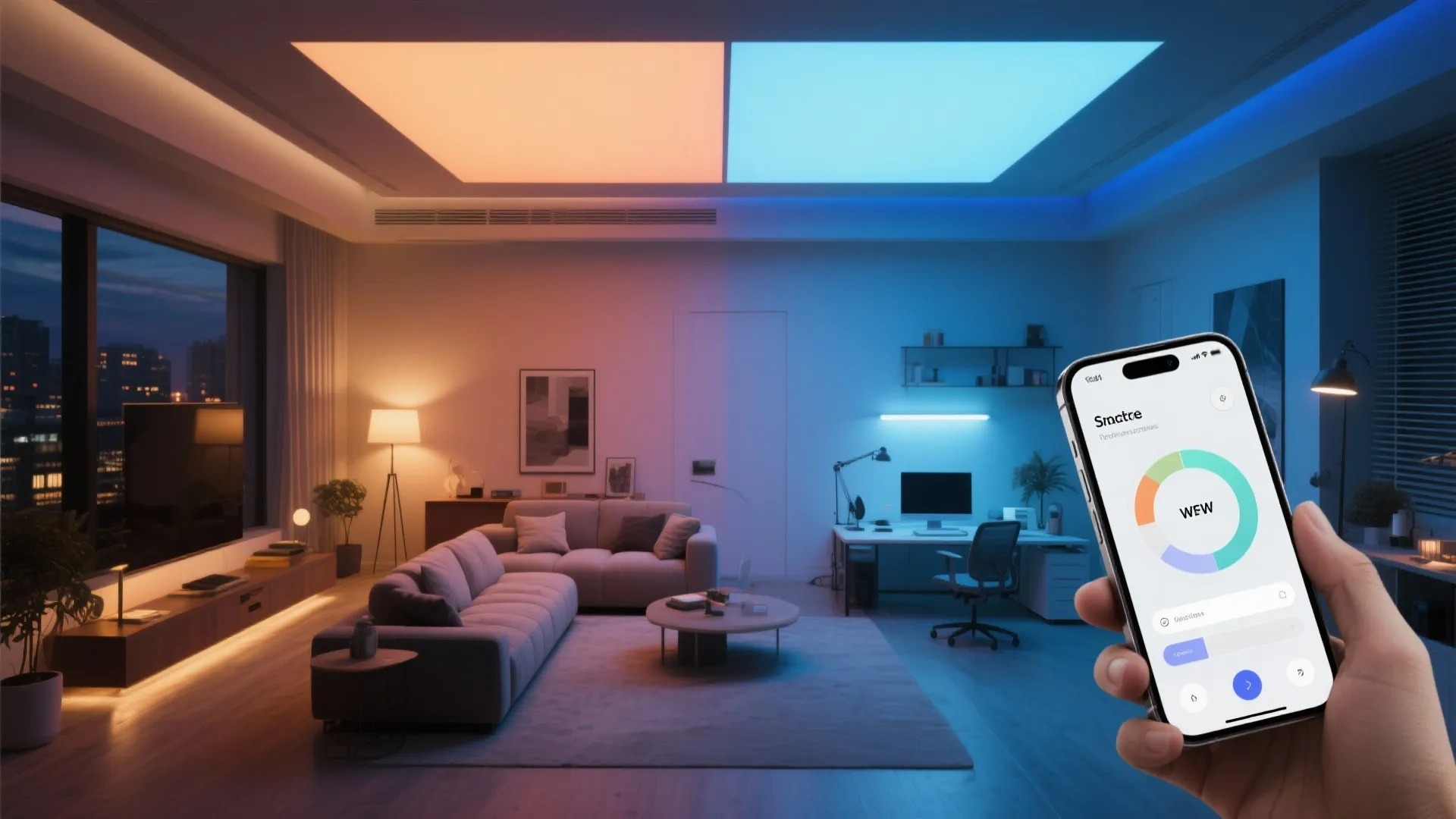 5. Smart, Color-Tunable Flush Mounts