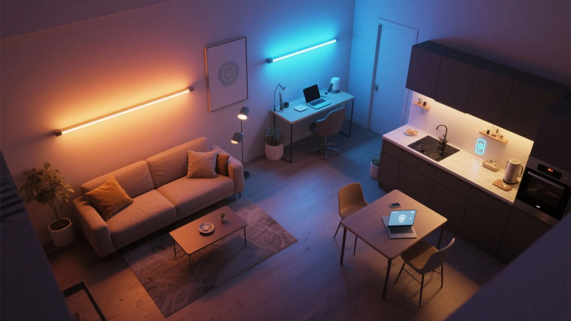 5. Smart Color-Tunable Wall Lights