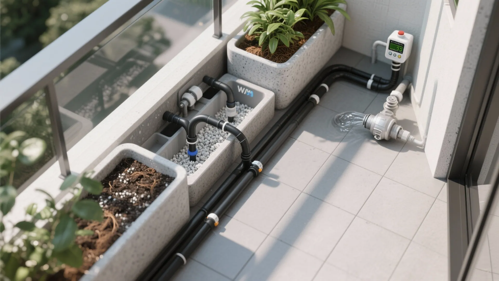 Smart watering and soil upgrades (self-watering, drip, aeration)