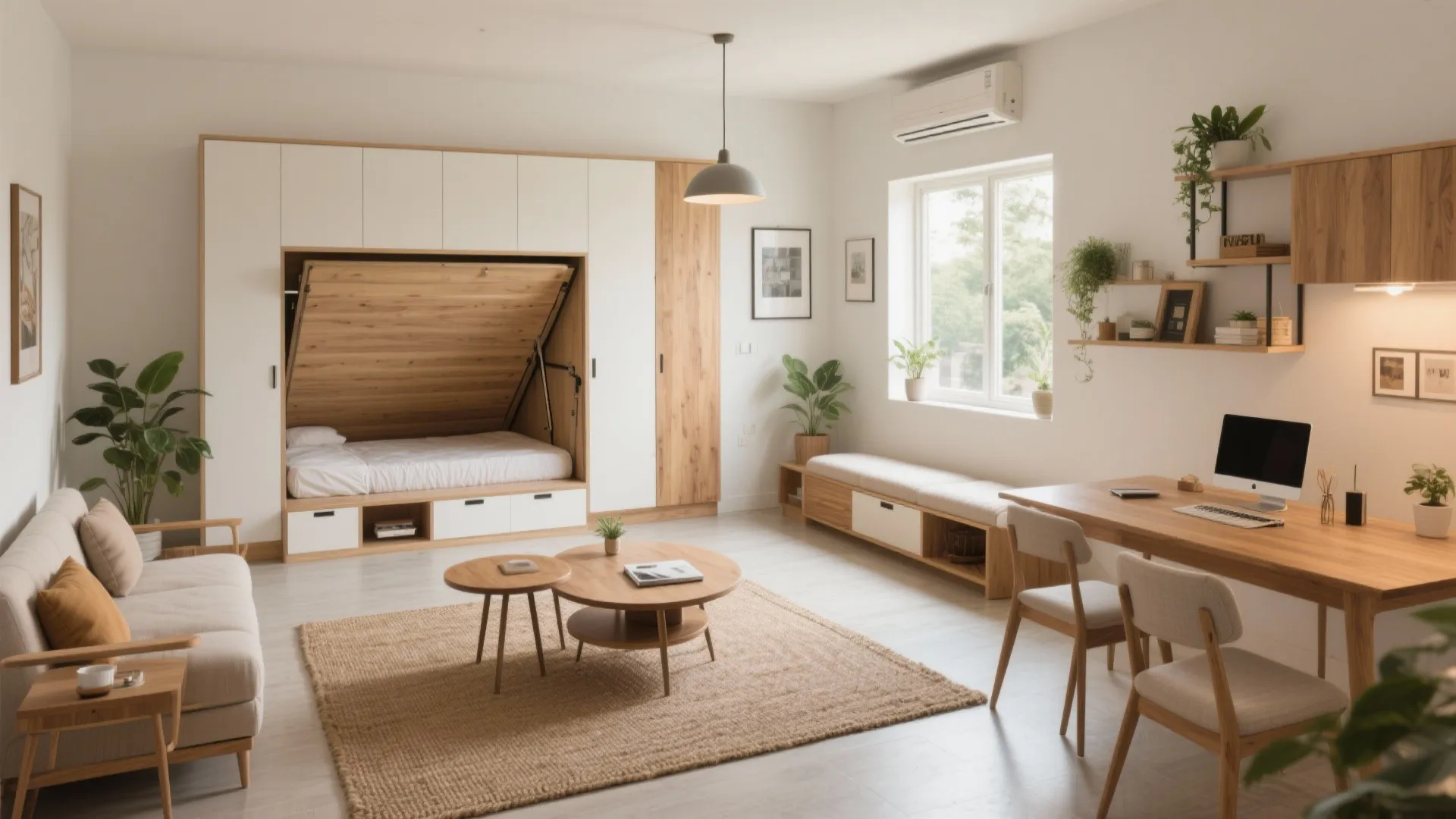 Multi-functional furniture and defined zones