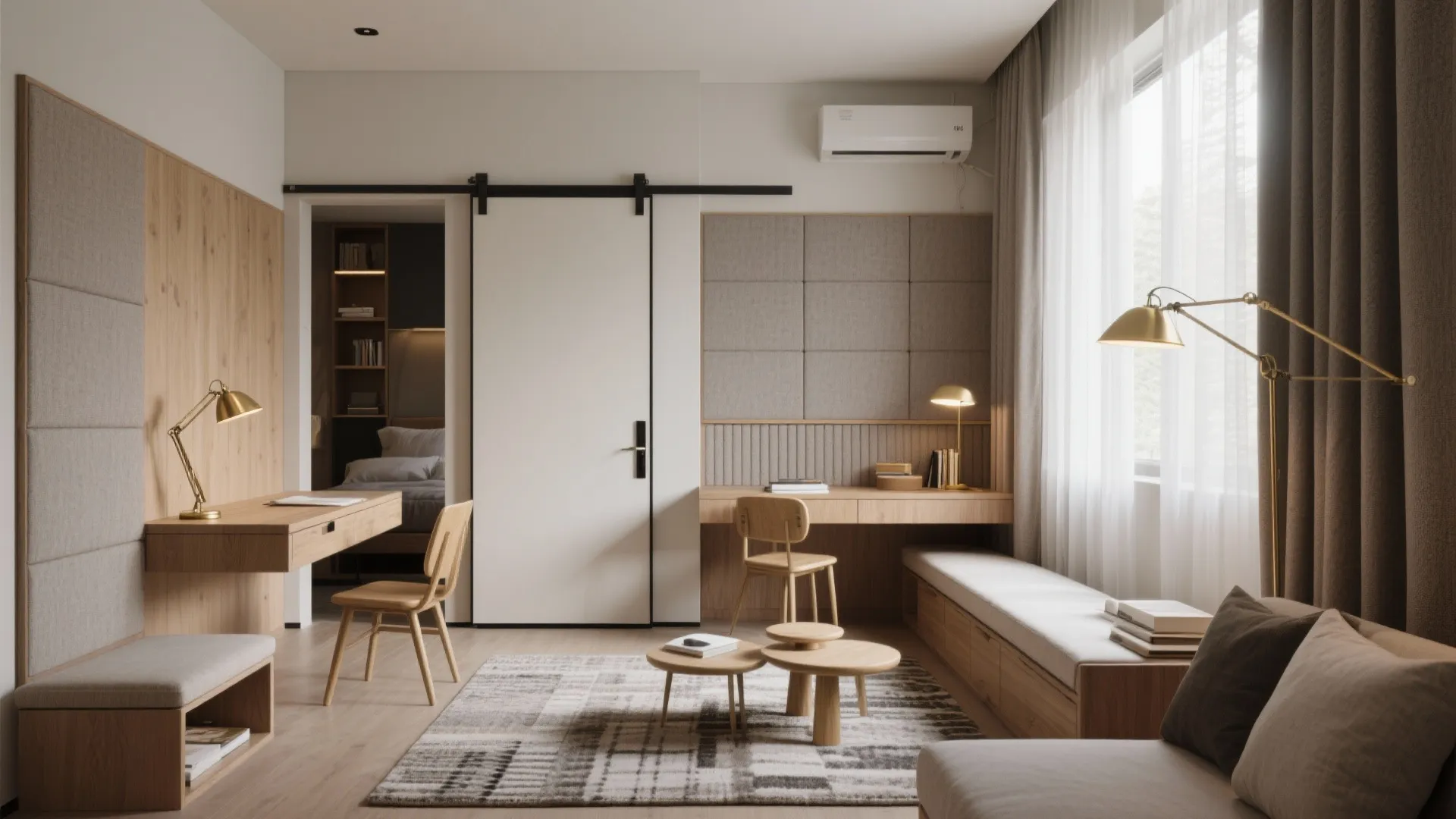 Smart zones: sliding doors, pocket walls, and multi-use furniture