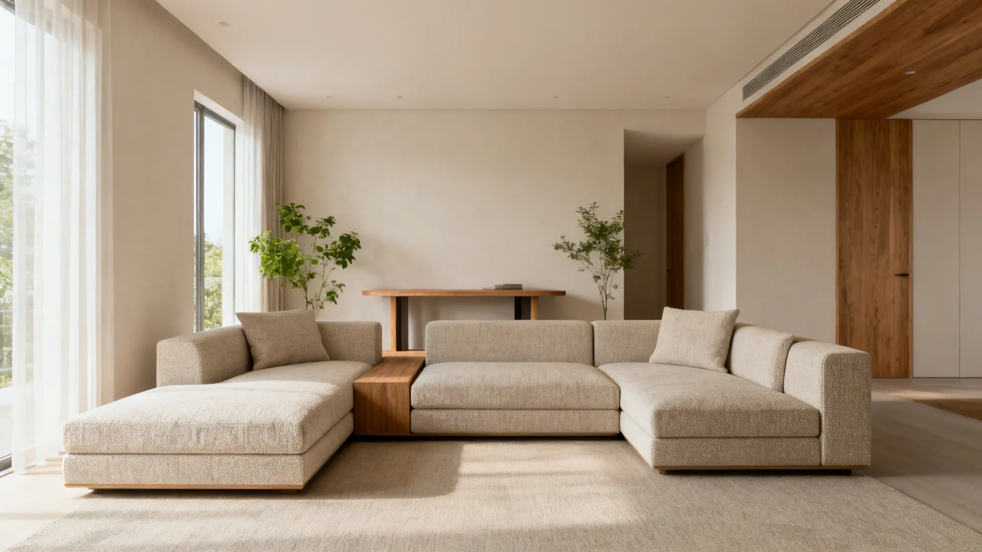 Small living room with an L-shaped sectional creating smart zones and clear flow.