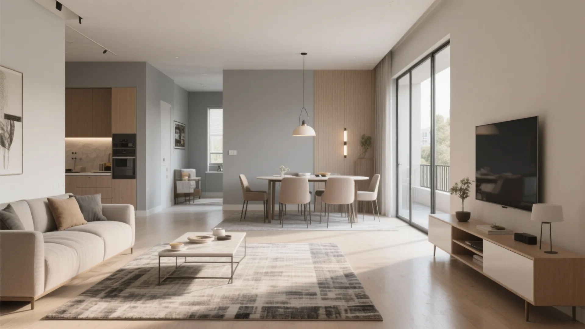 Flexible Living-Dining with Smart Zoning