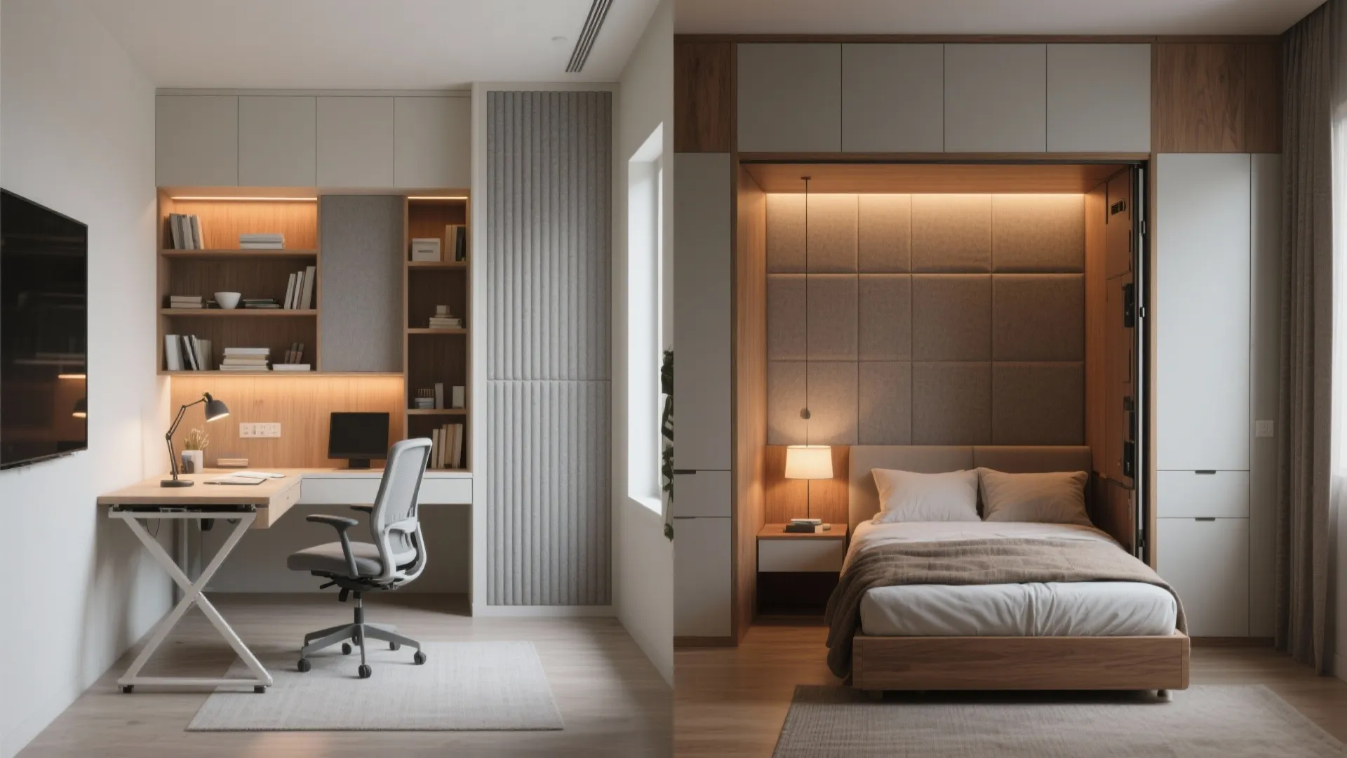 Smart zoning for multipurpose rooms in a 3 BHK