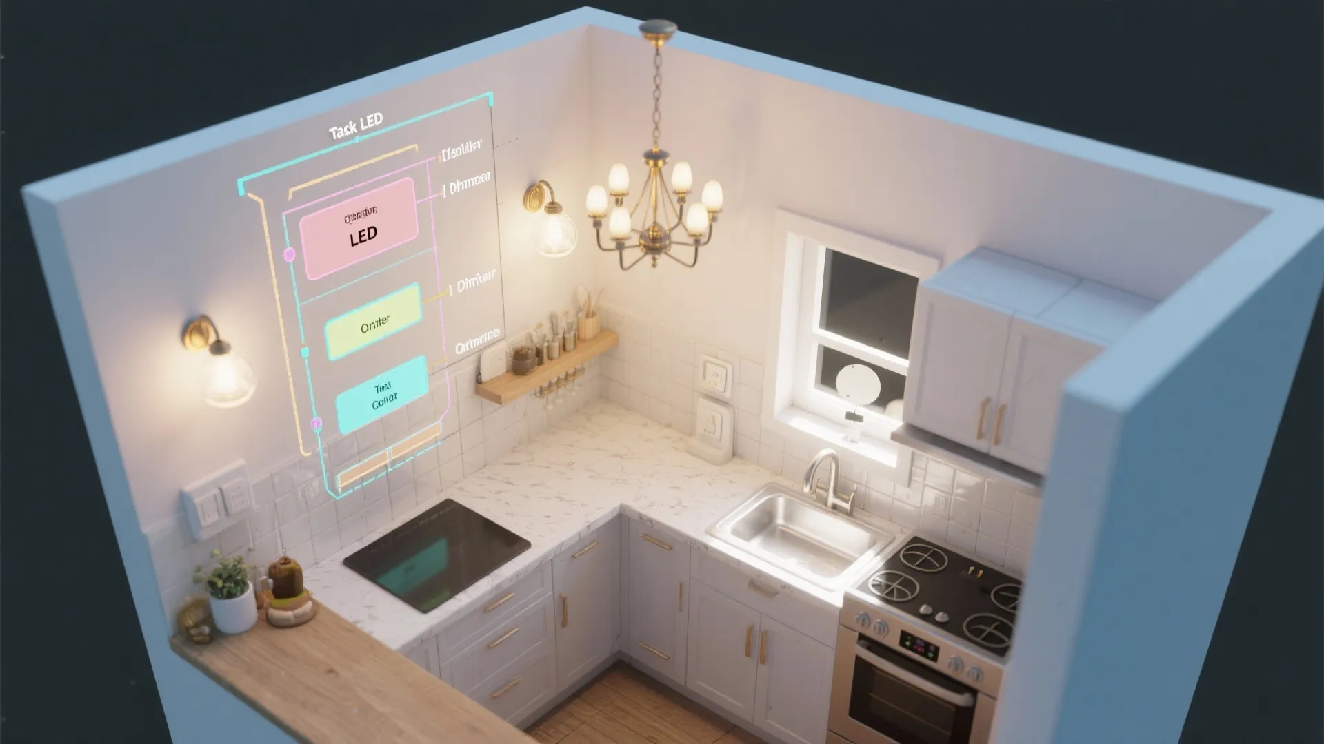 Smart dimming and zoning for tiny spaces