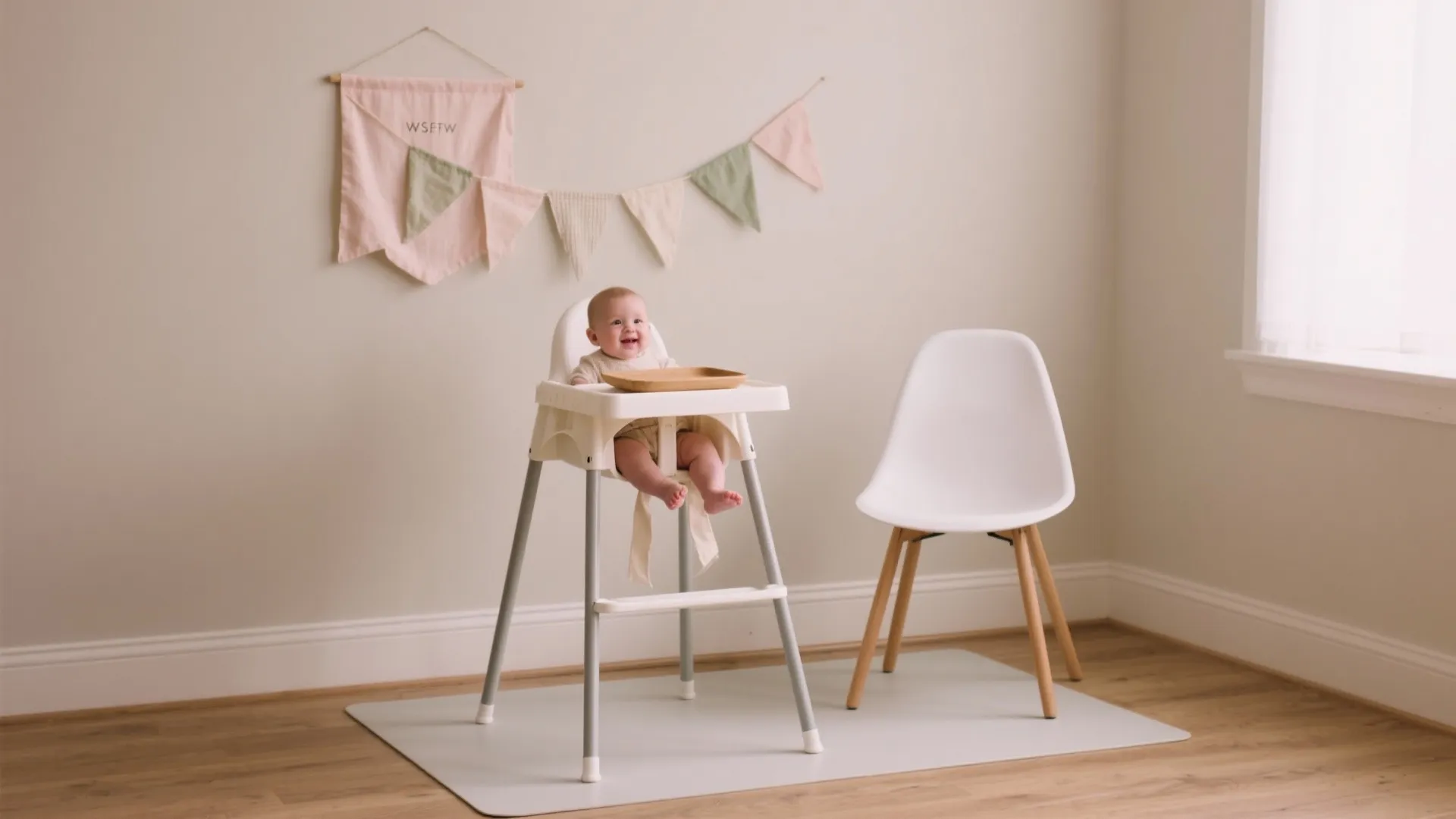 High Chair “Smash Cake” Vignette That’s Easy to Clean