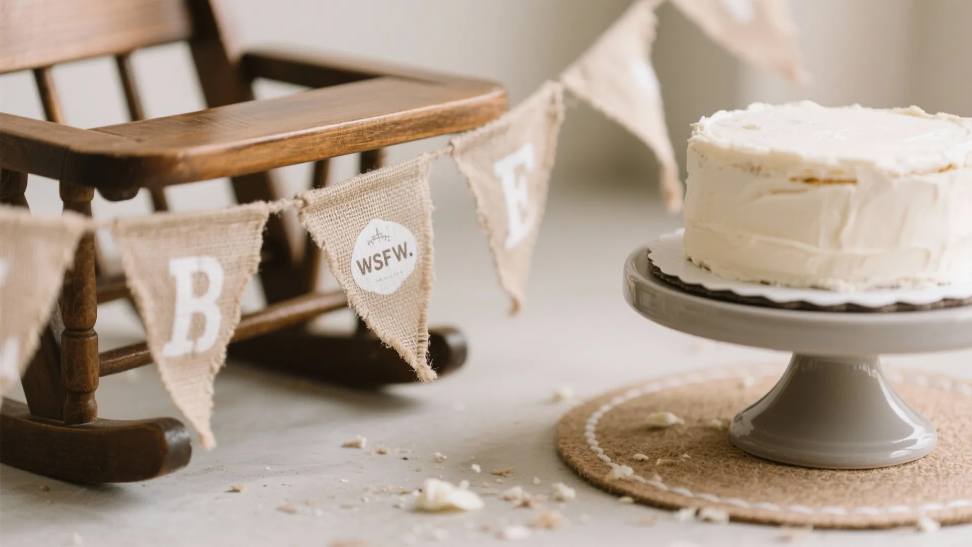 High chair “smash cake” vignette
