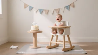 Modern Baby Cake Smash Setup with Natural Light