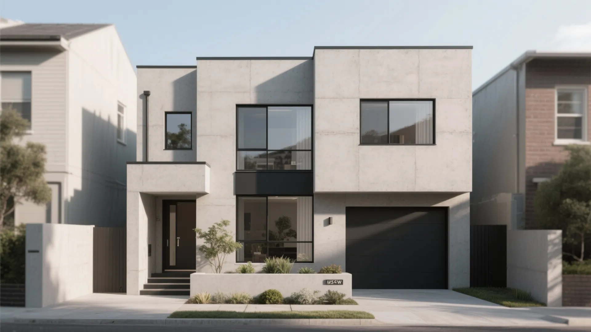 Minimalist Smooth Cement Render