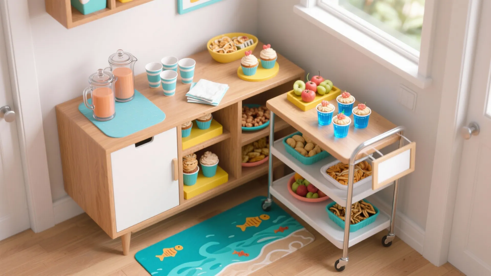 Space-Savvy Snack Zone and Flow