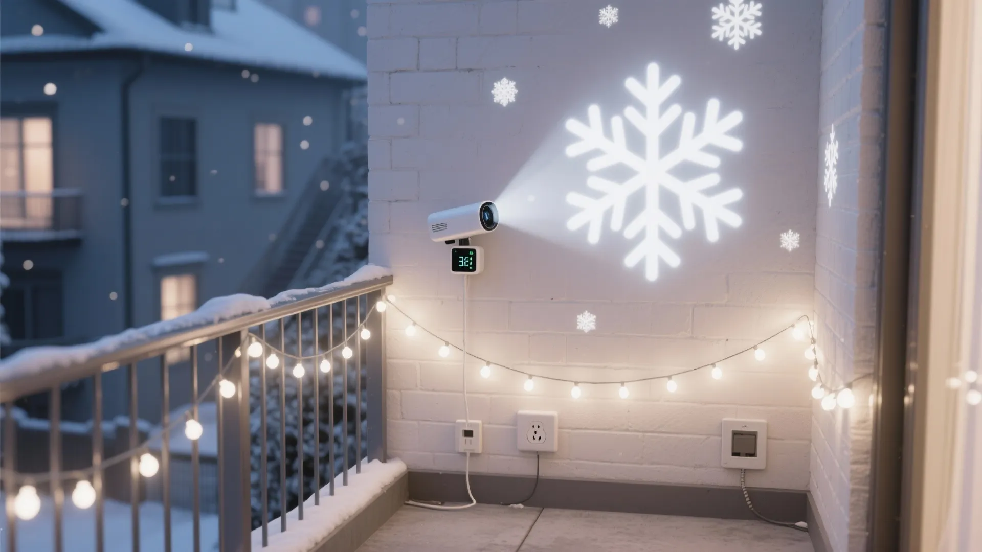 Snowflake Projector Accents + Smart Timers