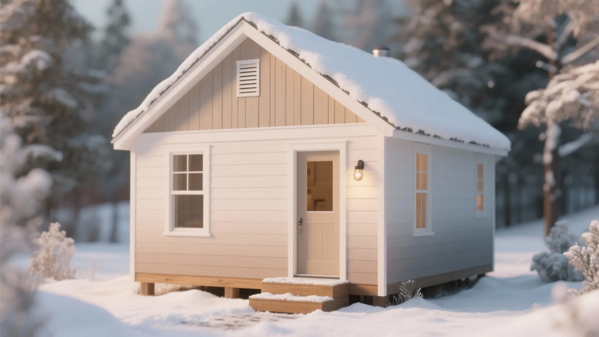 2. Subtle snowy ombré façades