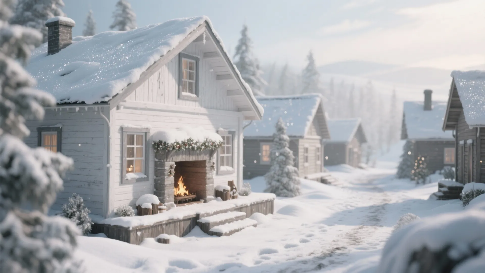 1. Classic Snowy Village