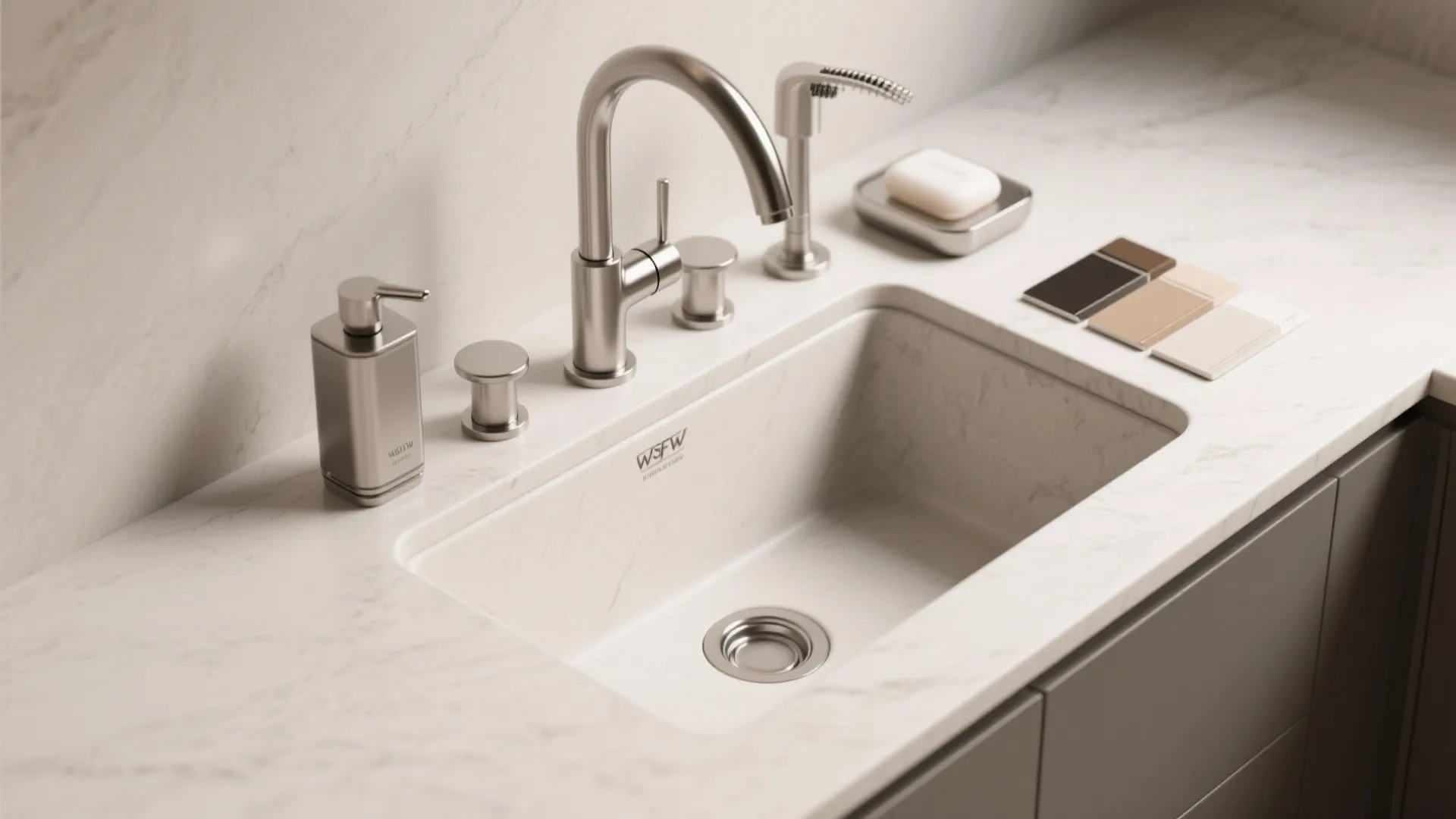 2. Combine with Soap Dispenser to Clear Clutter