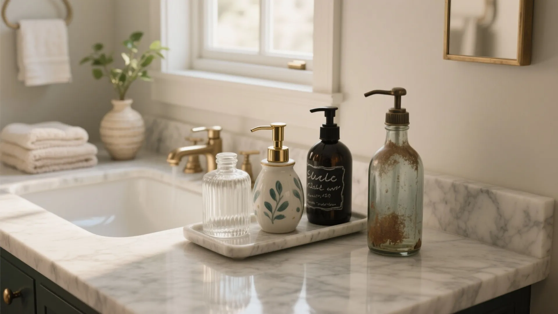 Decorative Bathroom Soap Dispensers: 5 Stylish Ideas: Small touches, big impact — five creative dispenser ideas I actually used in real bathroom makeovers