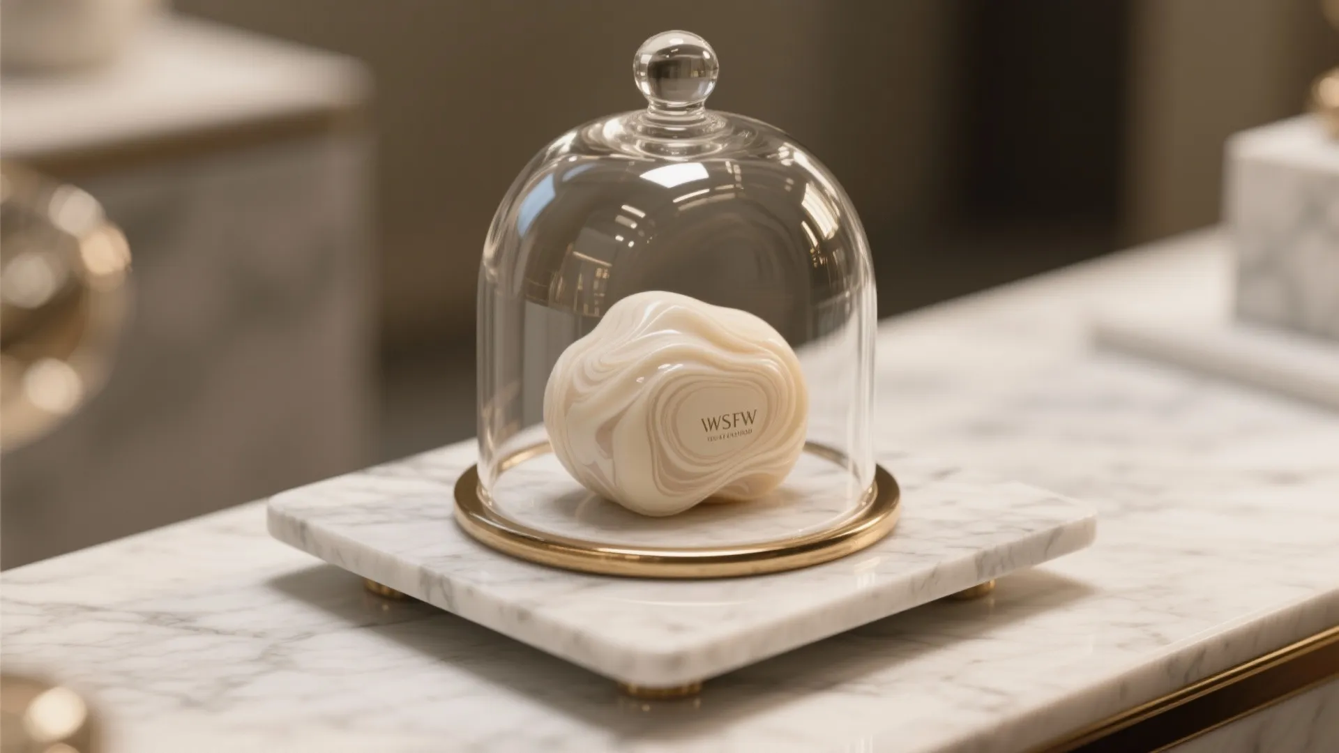 2. Use glass cloches and trays for a museum vibe