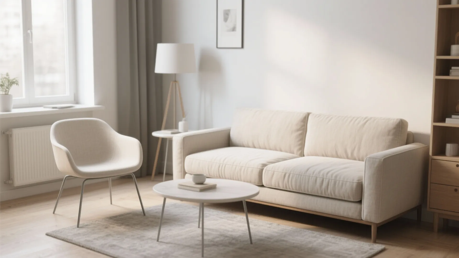 1. Compact Sofa + Accent Chair Combo