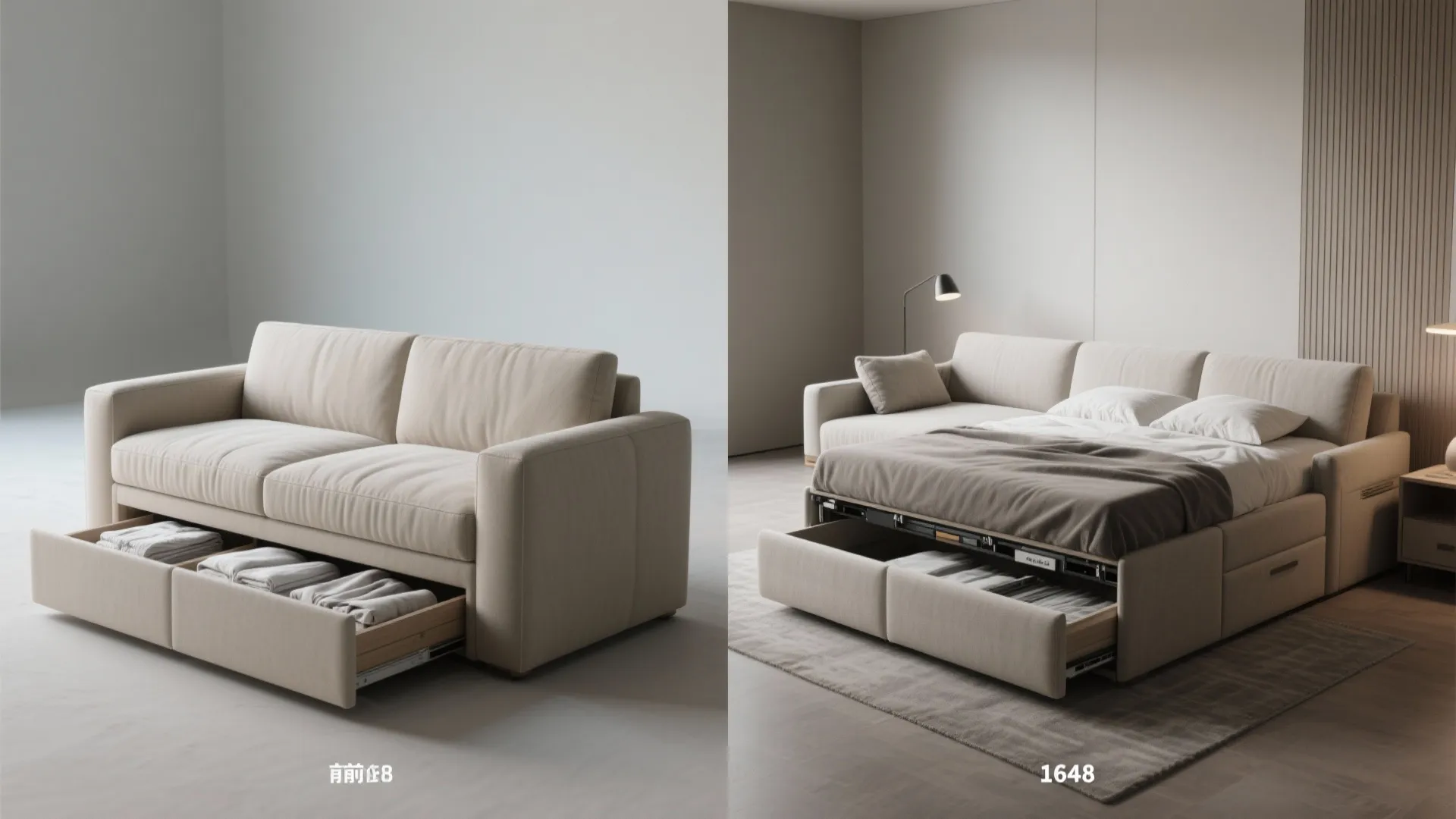5. Sofa beds and storage sofas for multifunction rooms