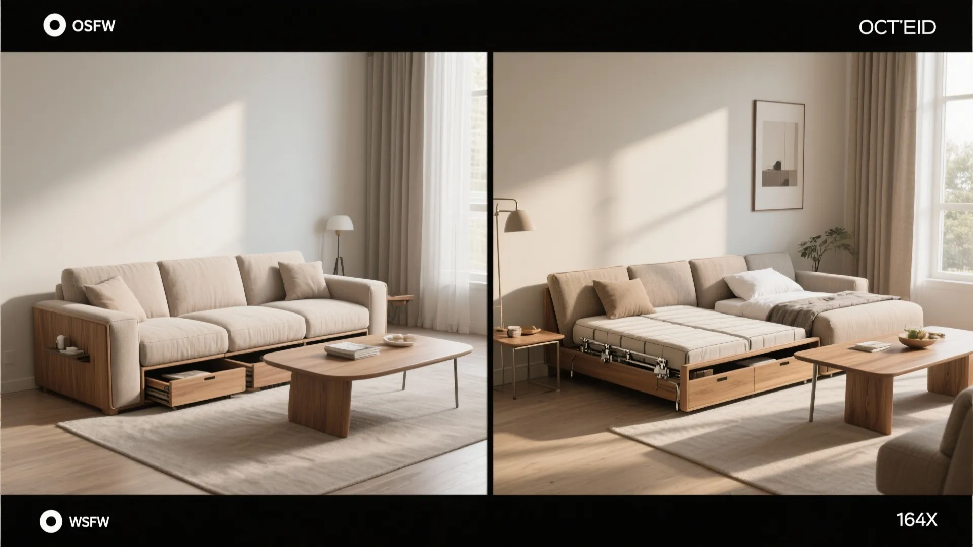 2. Use multifunctional furniture as the base layer