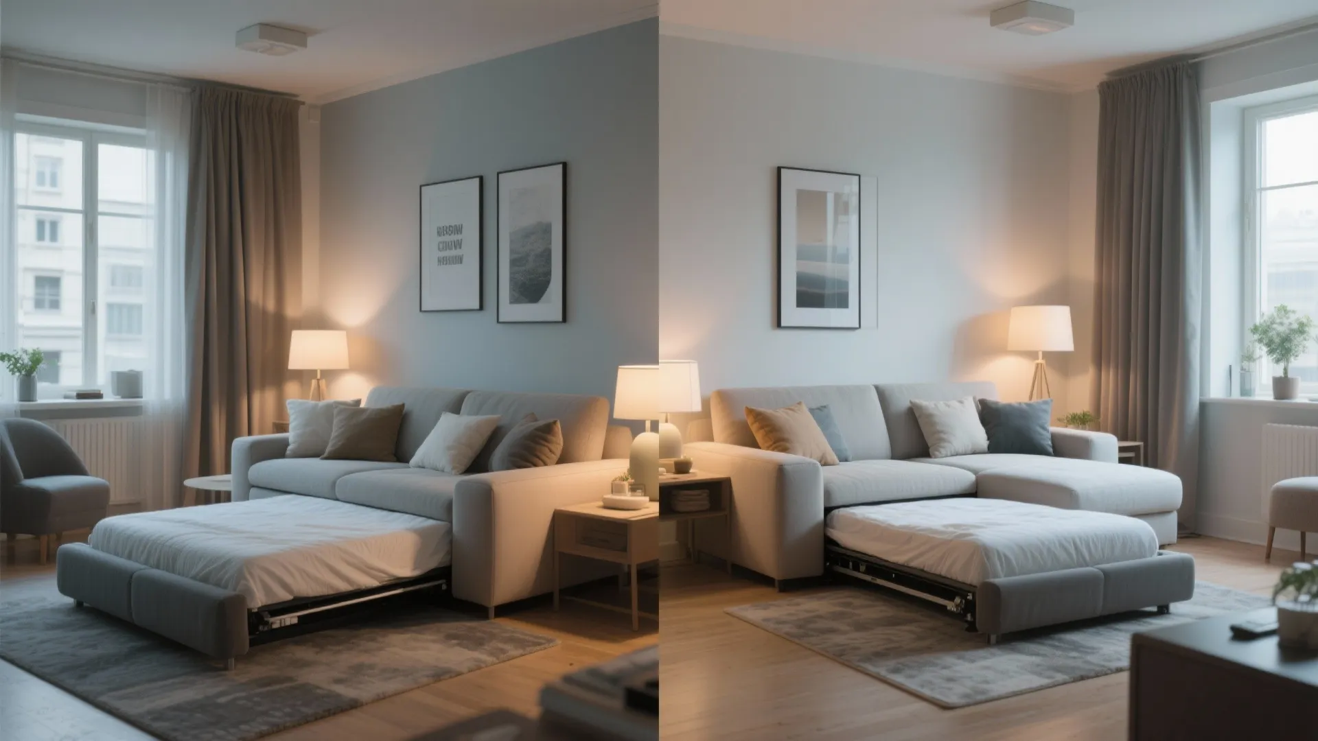 8. Multi-Functional Couch with Pull-Out Bed