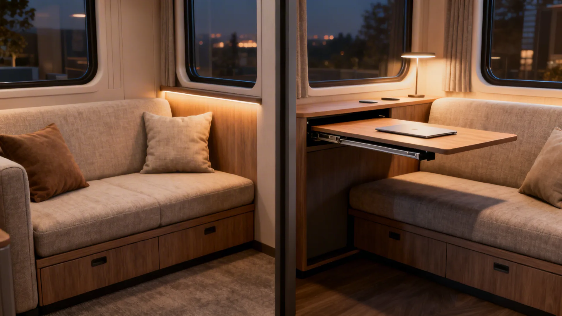 4. Convertible Sofa-Desk Combo