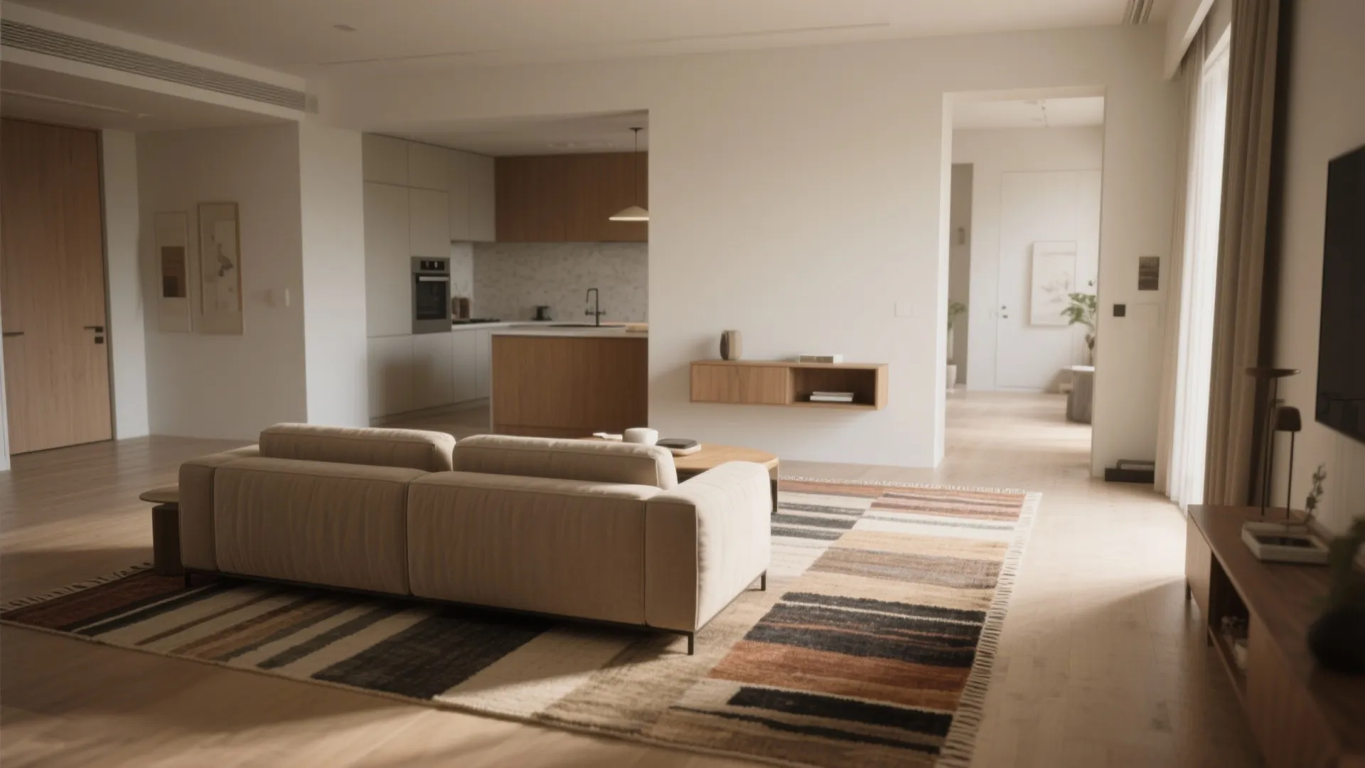 1. Zone with furniture, not walls