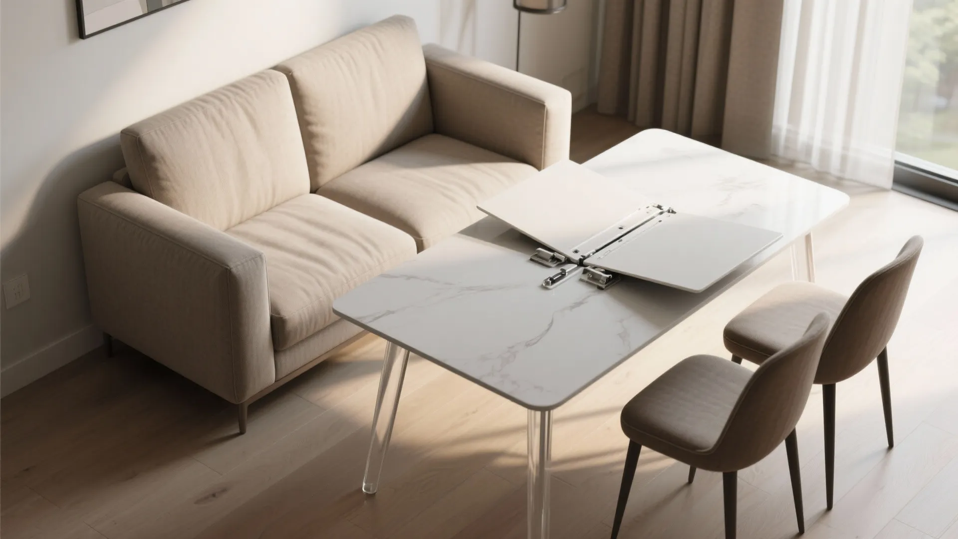 4. Sofa with Extendable Table