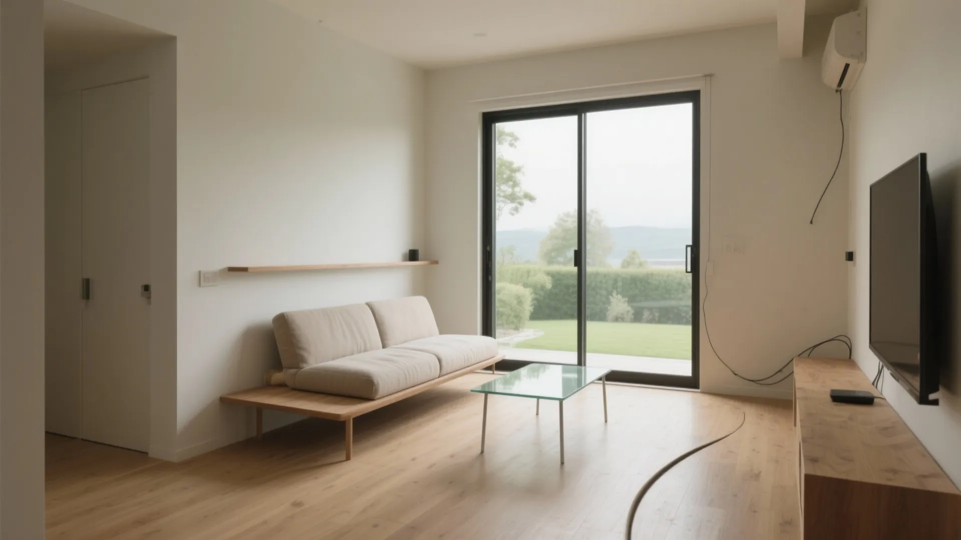 1) Float the Sofa and Protect the Door Path