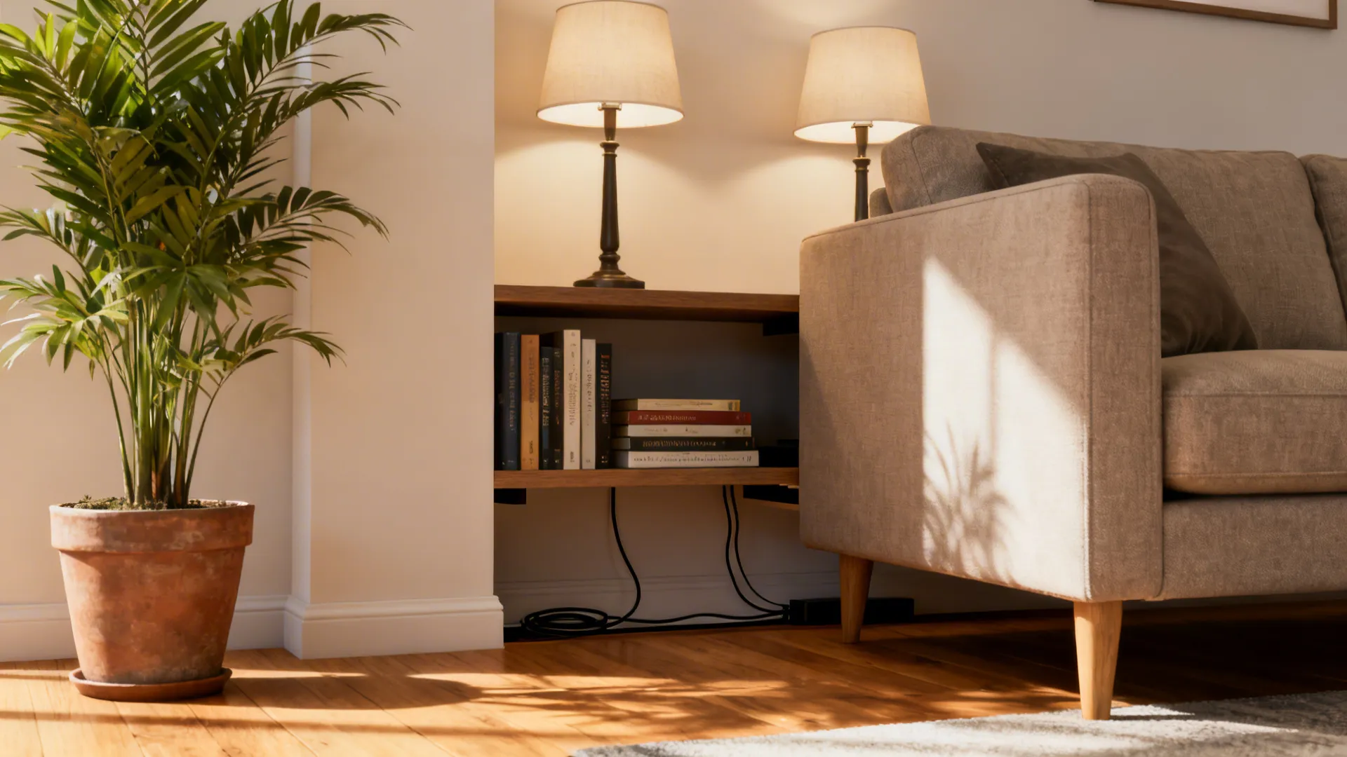 2. Float the corner sofa off the wall