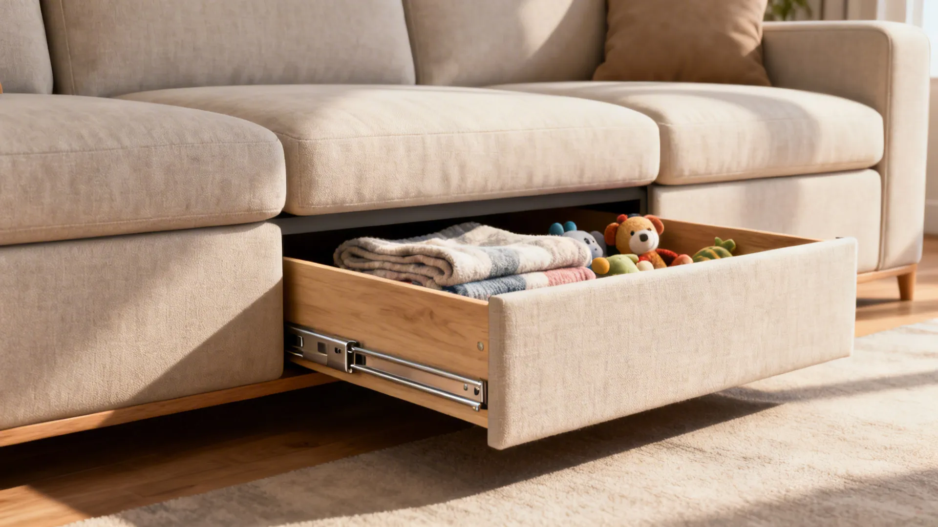 2. Sofa with Hidden Storage